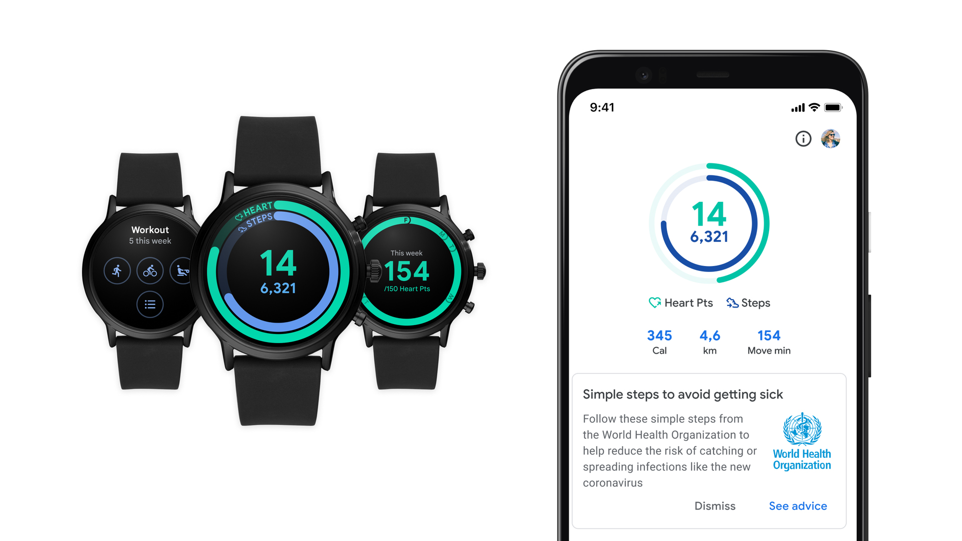 Лучшие гаджеты, которые работают с Google Fit: здесь изображен логотип Google Fit на белом фоне. 