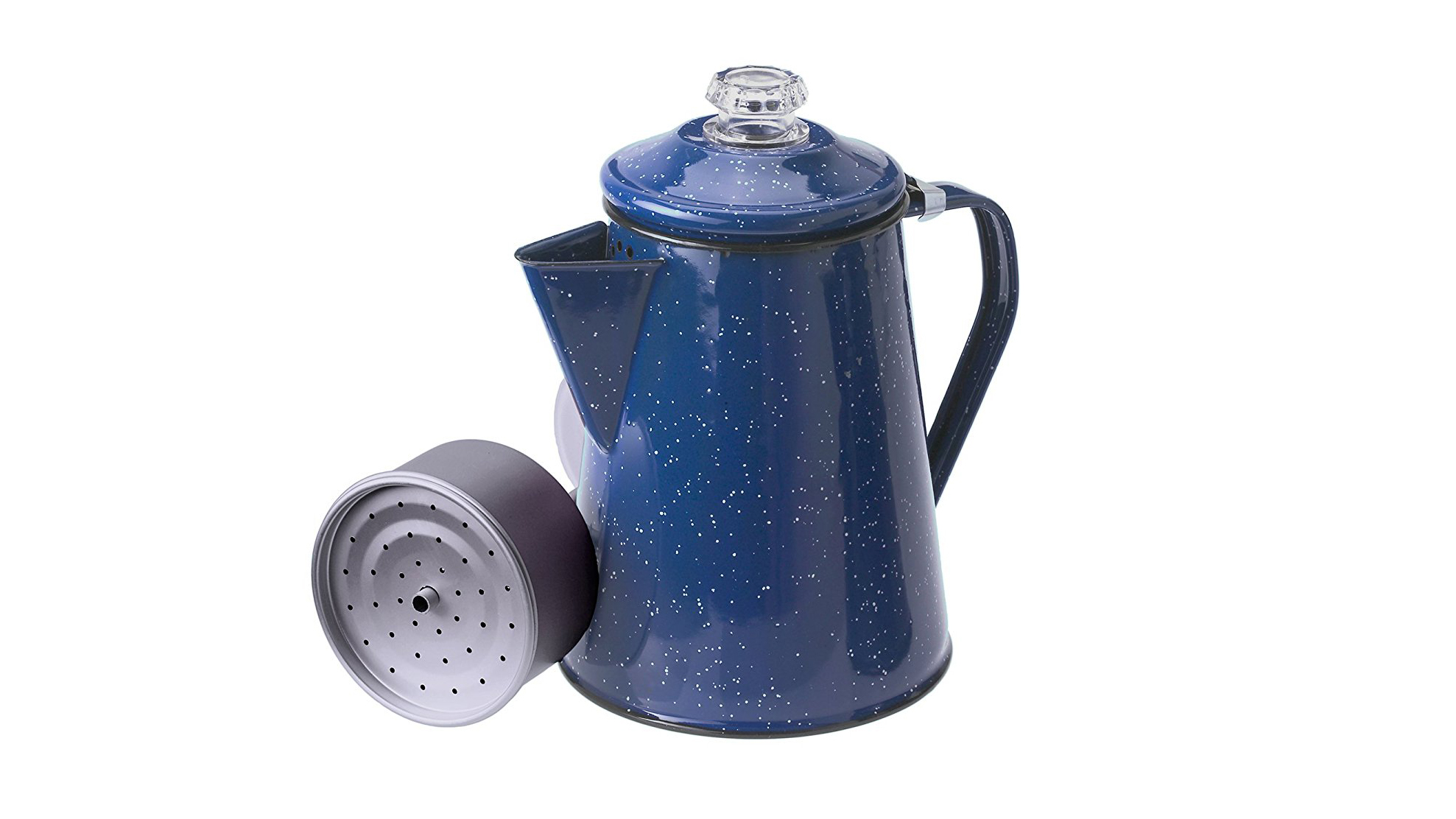 GSI Outdoors Enamelware Percolator на белом фоне