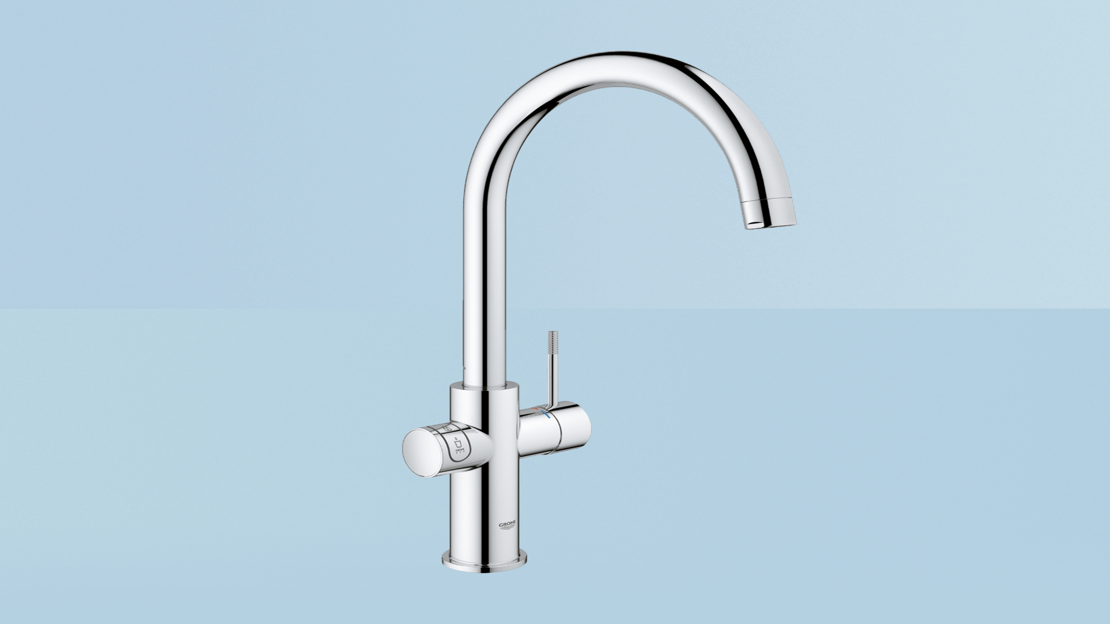 Grohe Red Duo на синем фоне