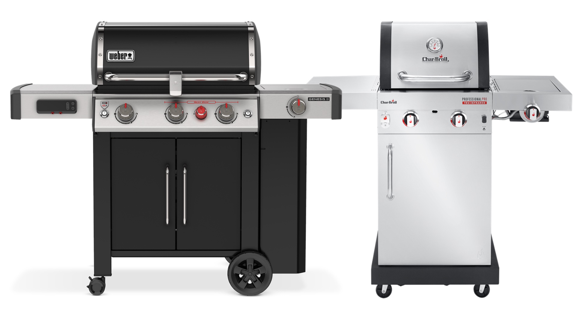 WEBER GENESIS II EX-335 GBS SMART BARBECUE VS CHAR-BROIL PROFESSIONAL PRO S2