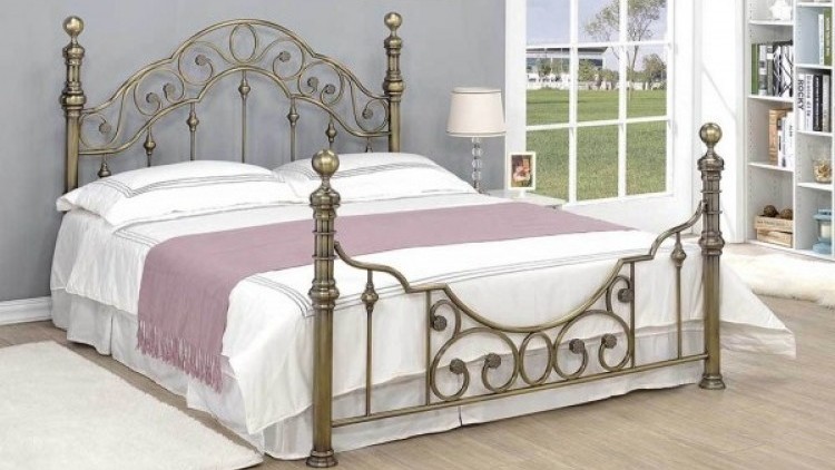 Sleep Design Canterbury 5ft Kingsize Латунный металлический каркас кровати