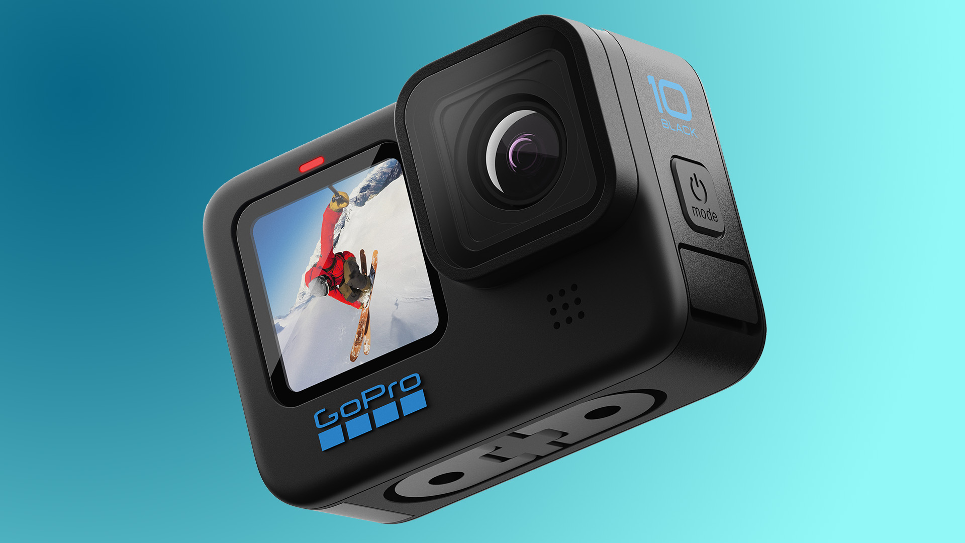 GoPro HERO 10 Черный на синем фоне