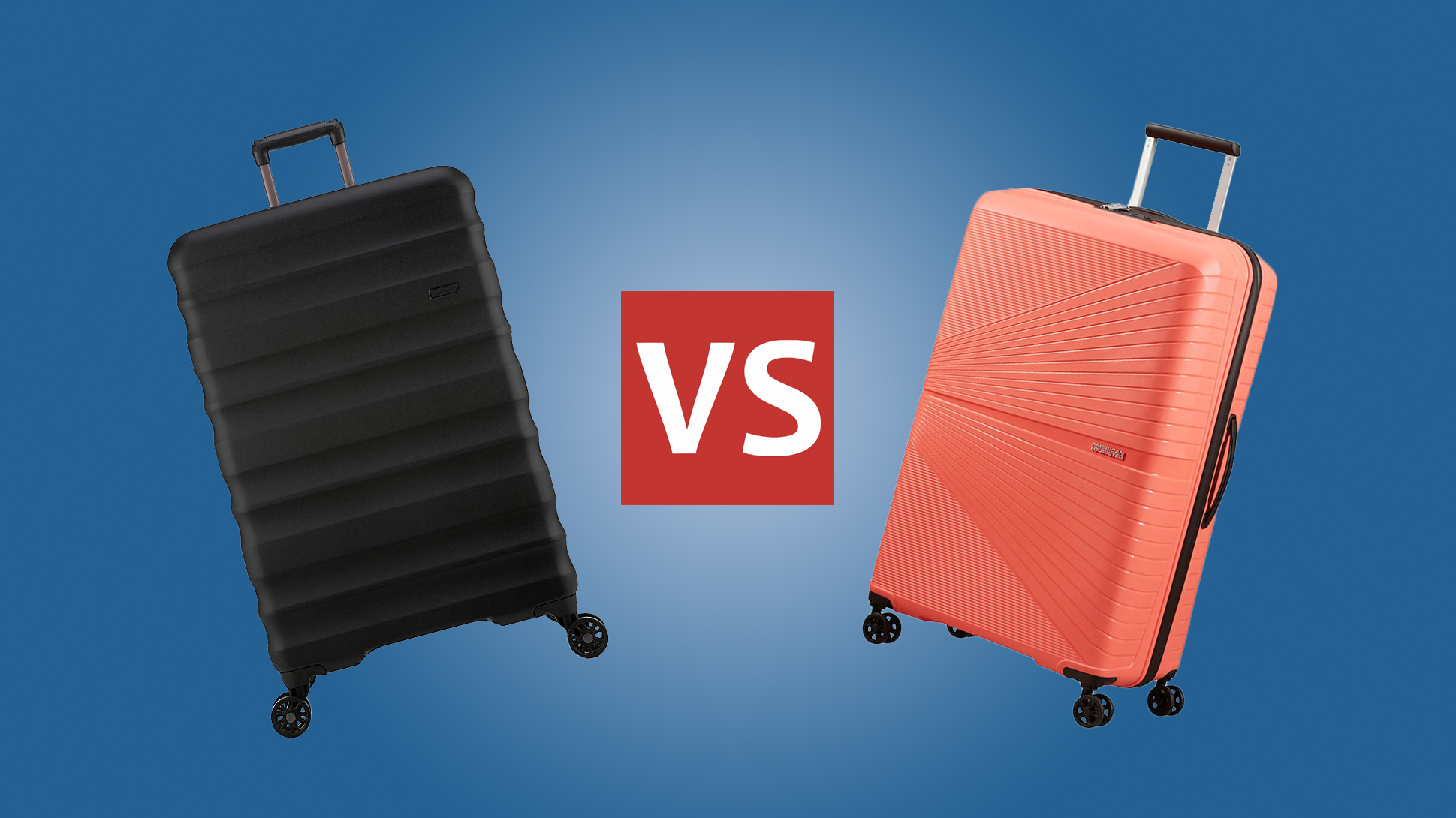 Чемодан American Tourister Airconic vs Большой чемодан Antler Clifton: большой багаж идет лицом к лицу