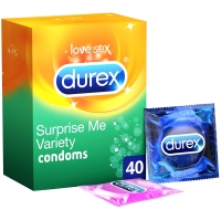 Презервативы Durex Bulk Surprise Me Variety в ассортименте, упаковка из 40 штук, стоила 26,99 фунтов стерлингов, а сейчас — 16,49 фунтов стерлингов на Amazon.