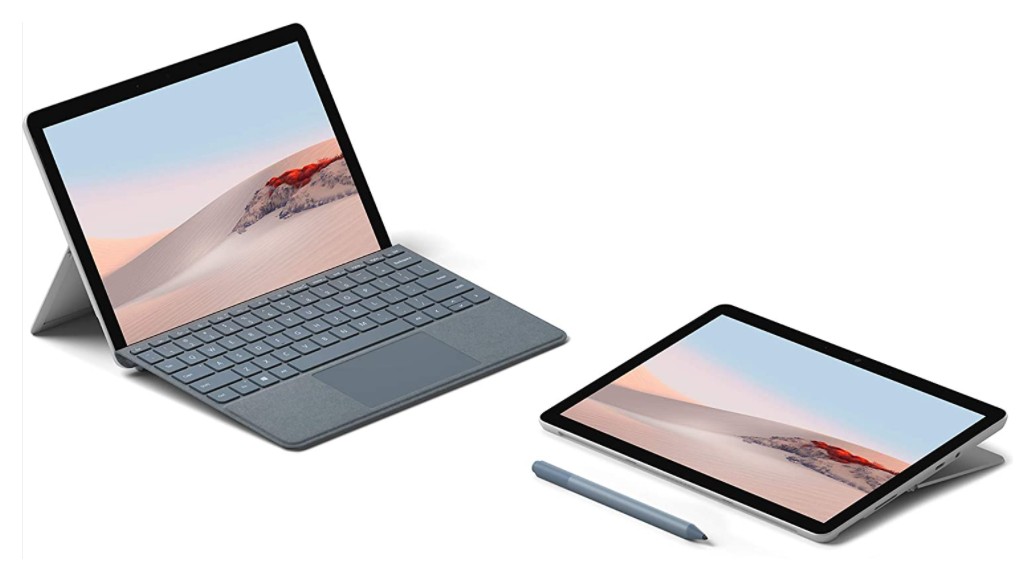 Surface Go 2 с клавиатурой и стилусом и без нее