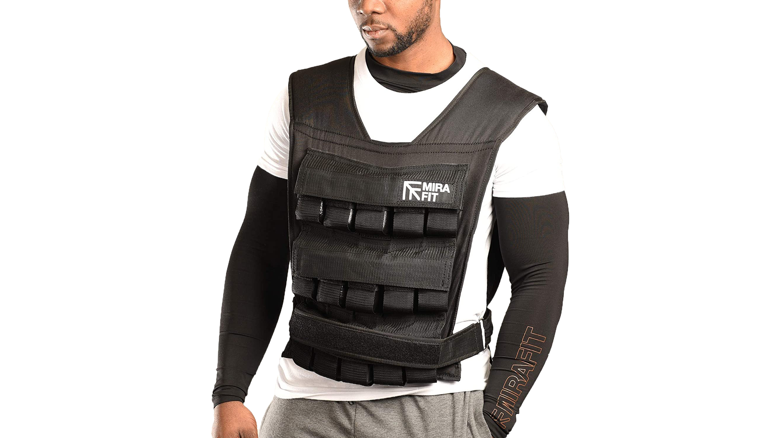 лучший утяжеленный жилет: Mirafit Adjustable Weighted Vest