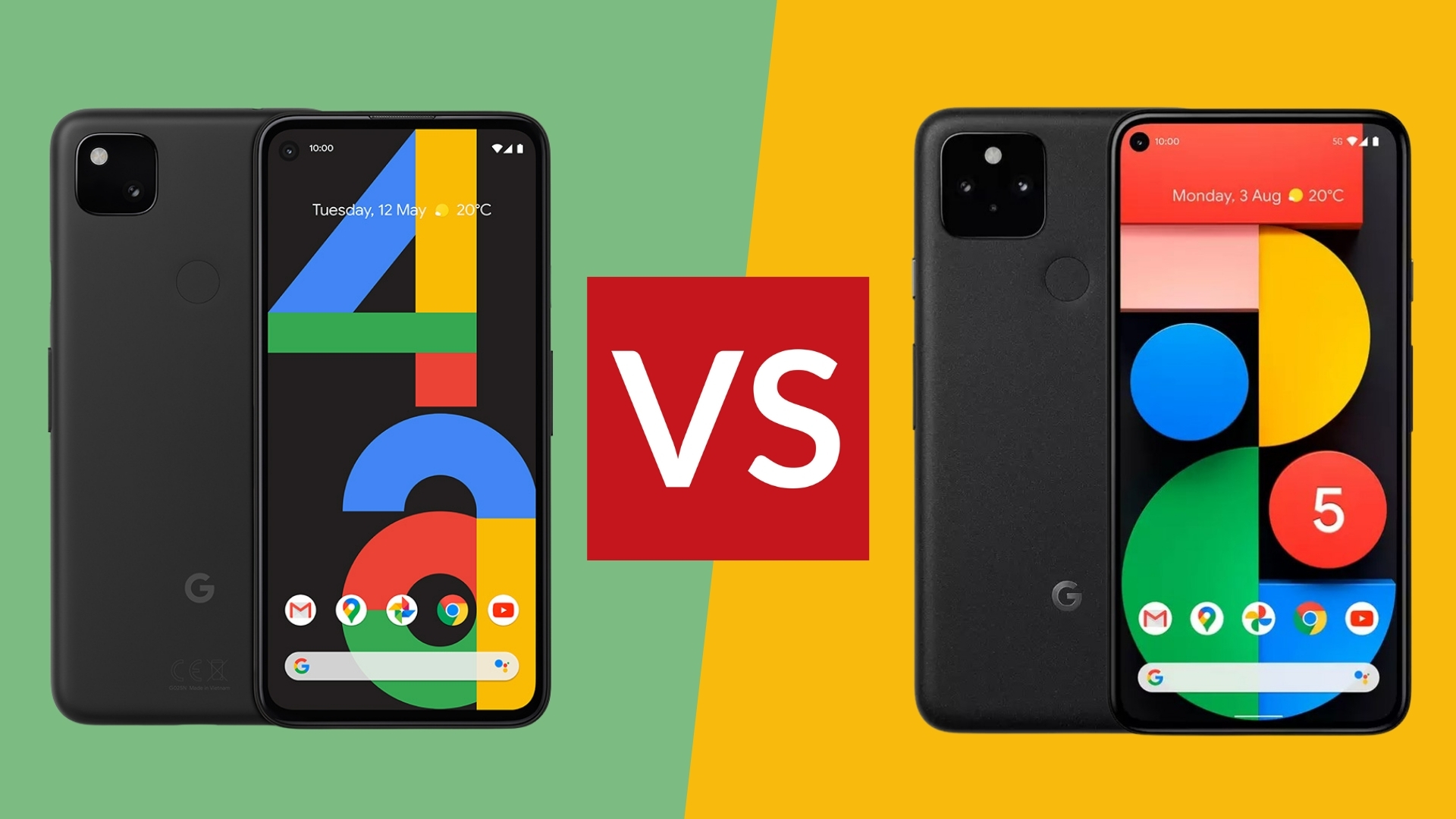 Google Pixel 4A против Google Pixel 5 бок о бок