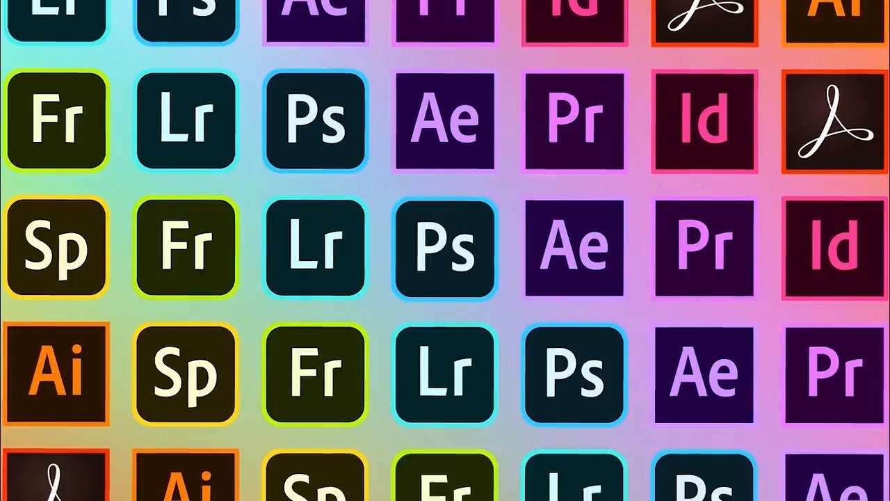 Логотипы различных инструментов Adobe Creative Cloud