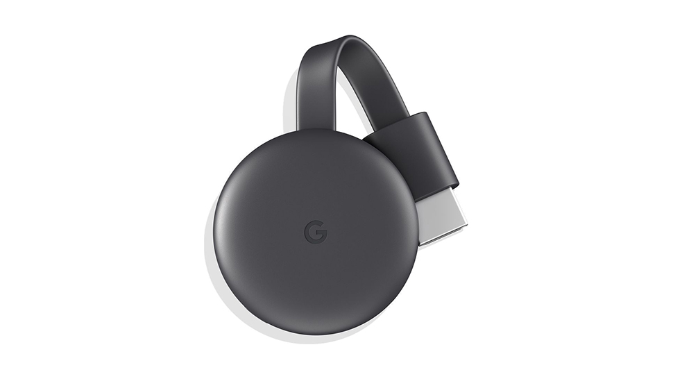 Google Chromecast на белом фоне