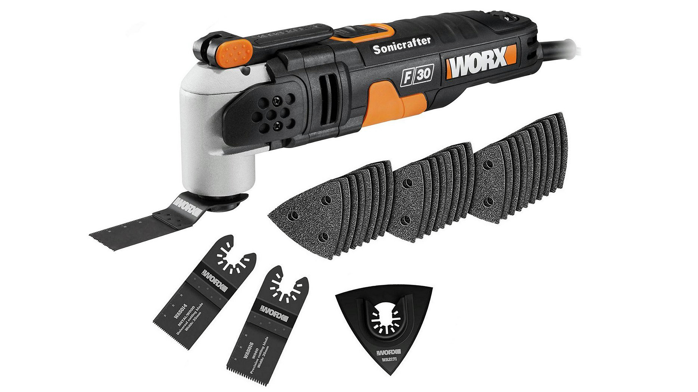 Worx WX680 F30 Sonicrafter Осциллирующий мультитул на белом фоне