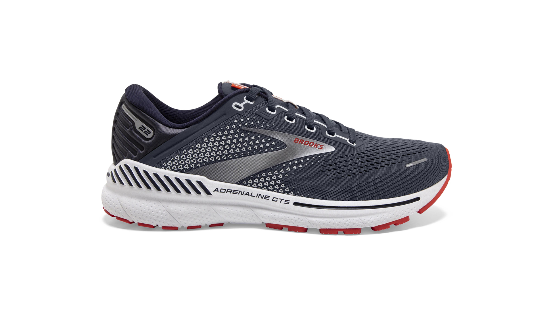 Brooks Adrenaline GTS 22 на белом фоне