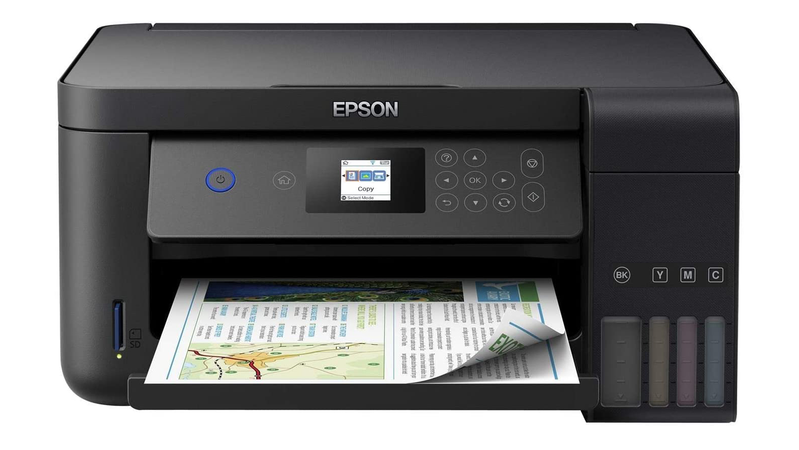 Принтер Epson EcoTank ET-2750 на белом фоне