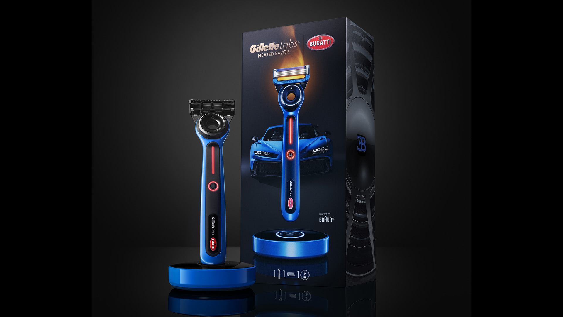 Gillette labs Bugatti Special Edition Бритва с подогревом