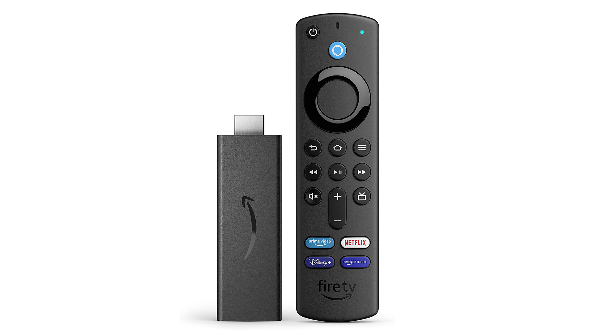 Amazon Fire TV Stick 2021 на белом фоне