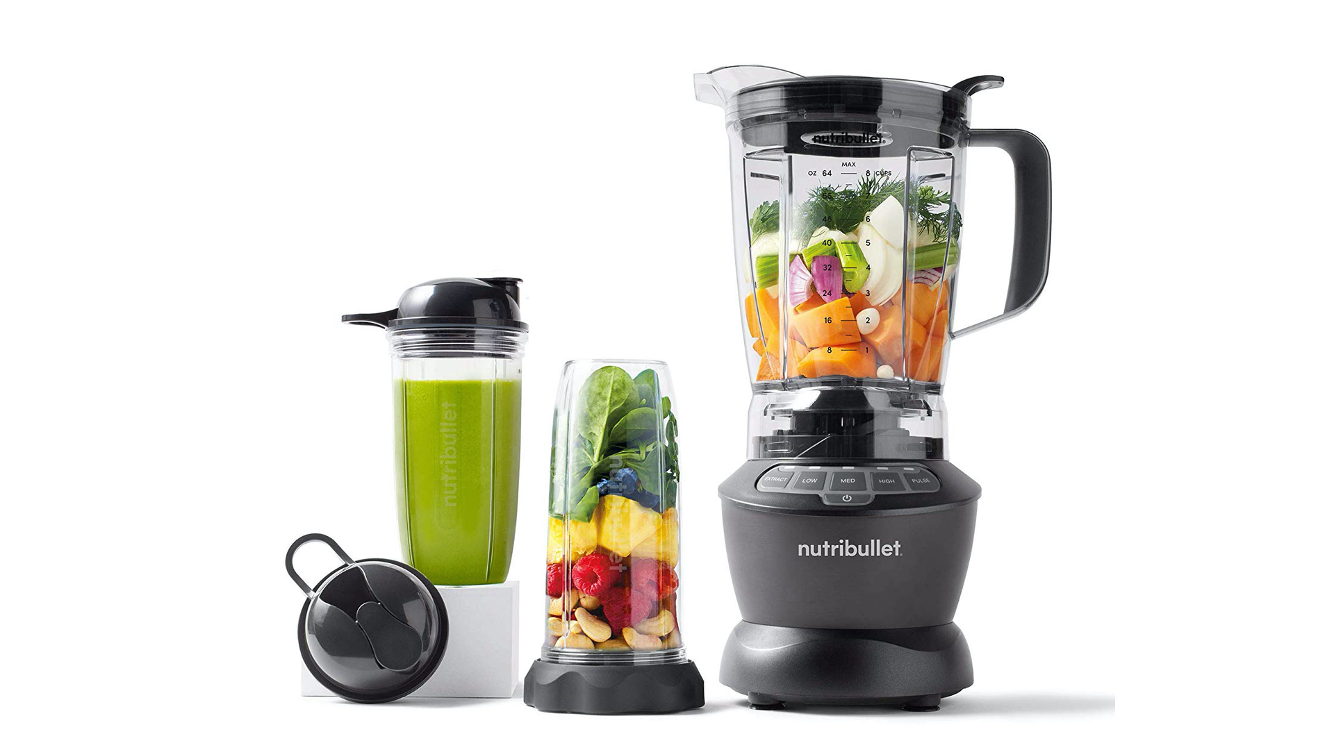 Лучшие блендеры NutriBullet 2019: блендер NutriBullet на белом фоне