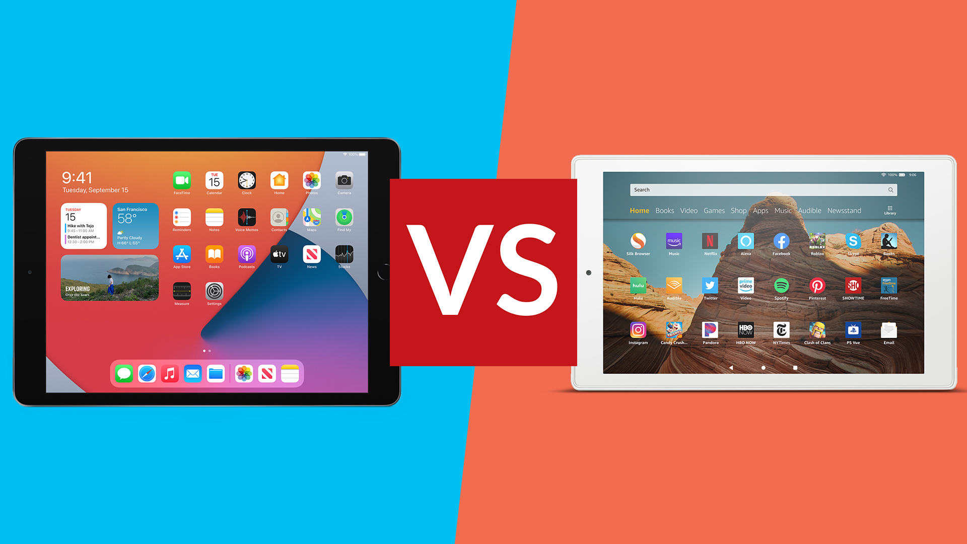 Apple iPad 10.2 против Amazon Fire HD 10