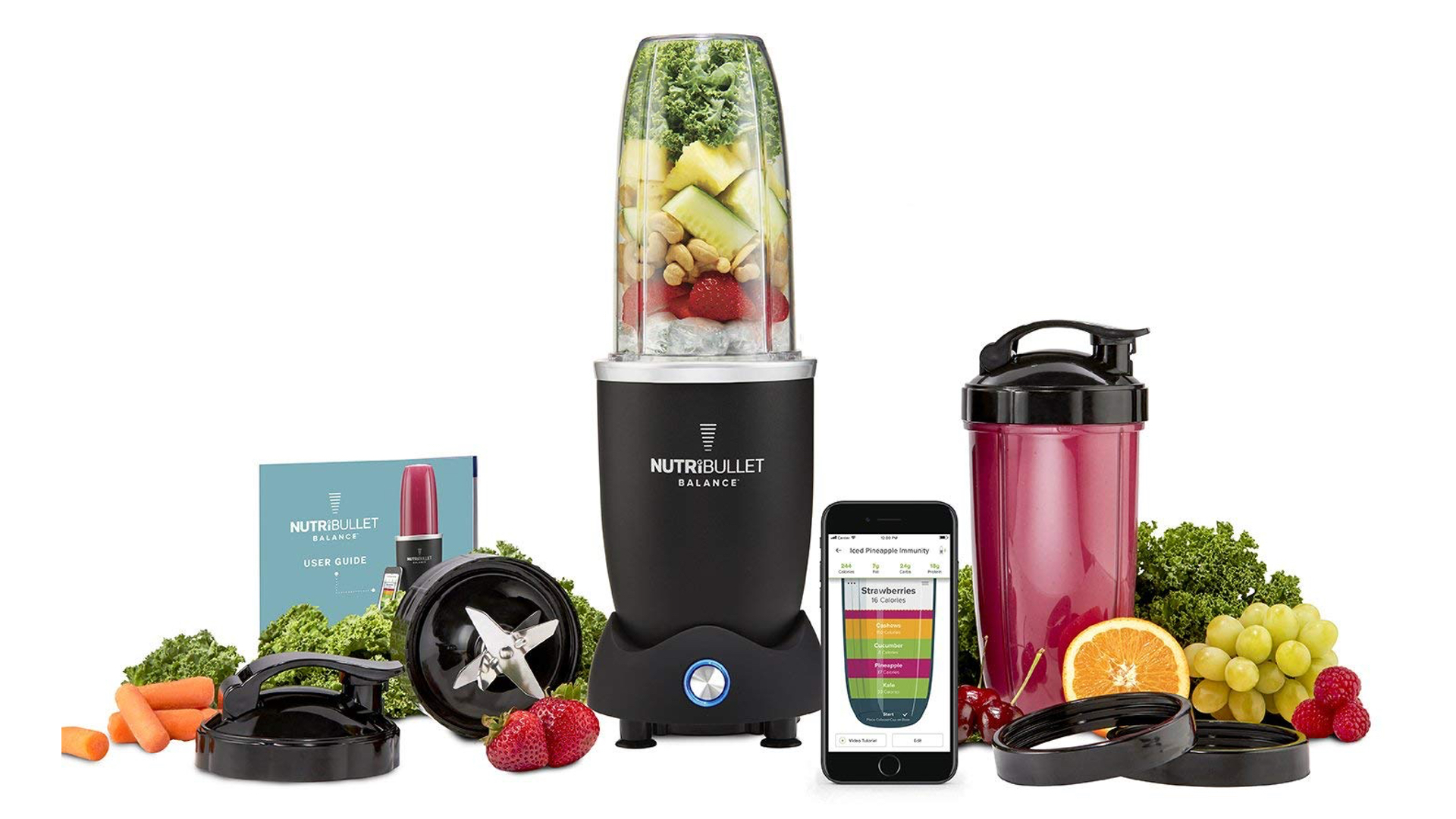 Лучшие блендеры NutriBullet 2019: NutriBullet Balance на белом фоне