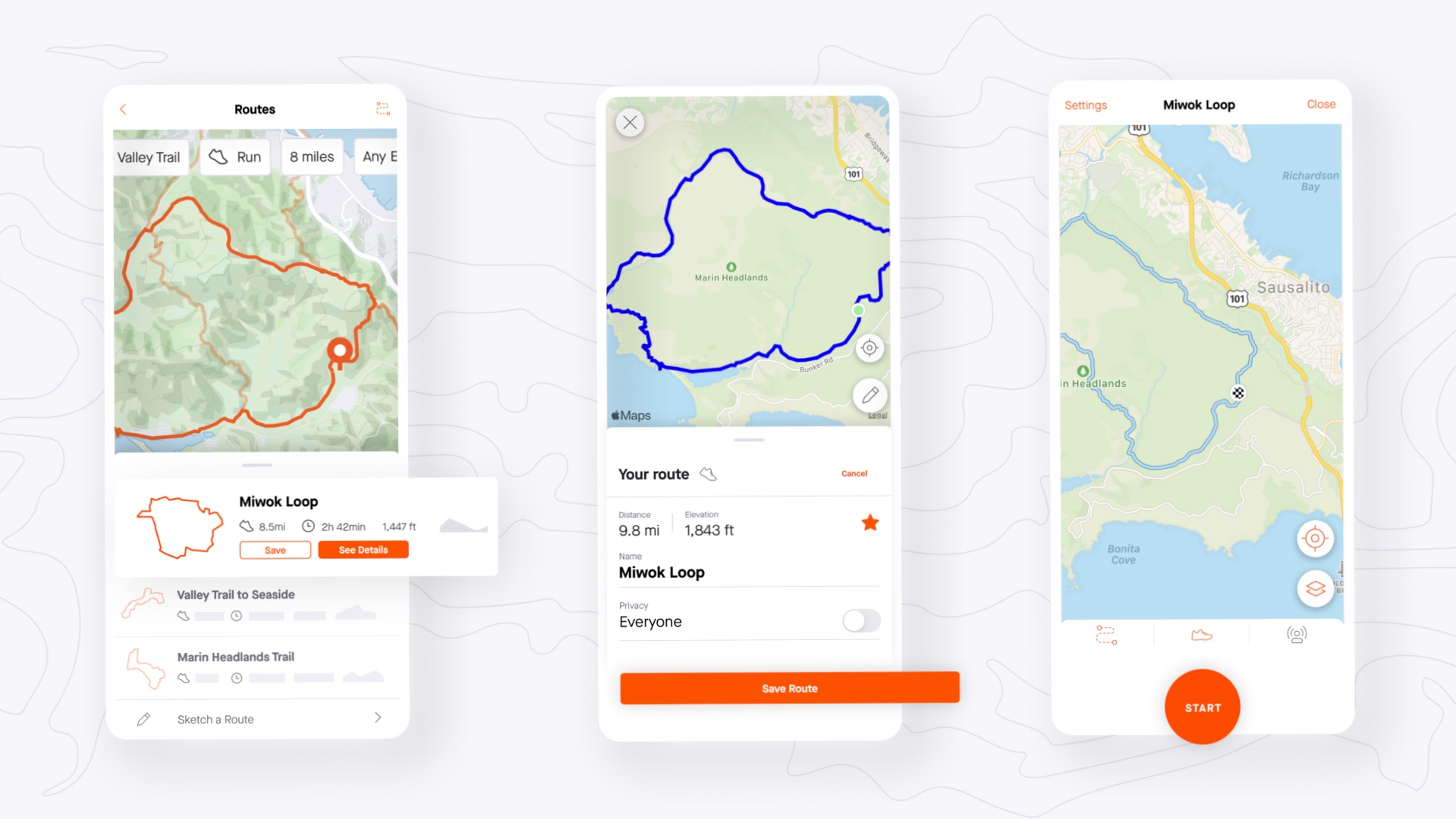 Скриншоты приложения Strava