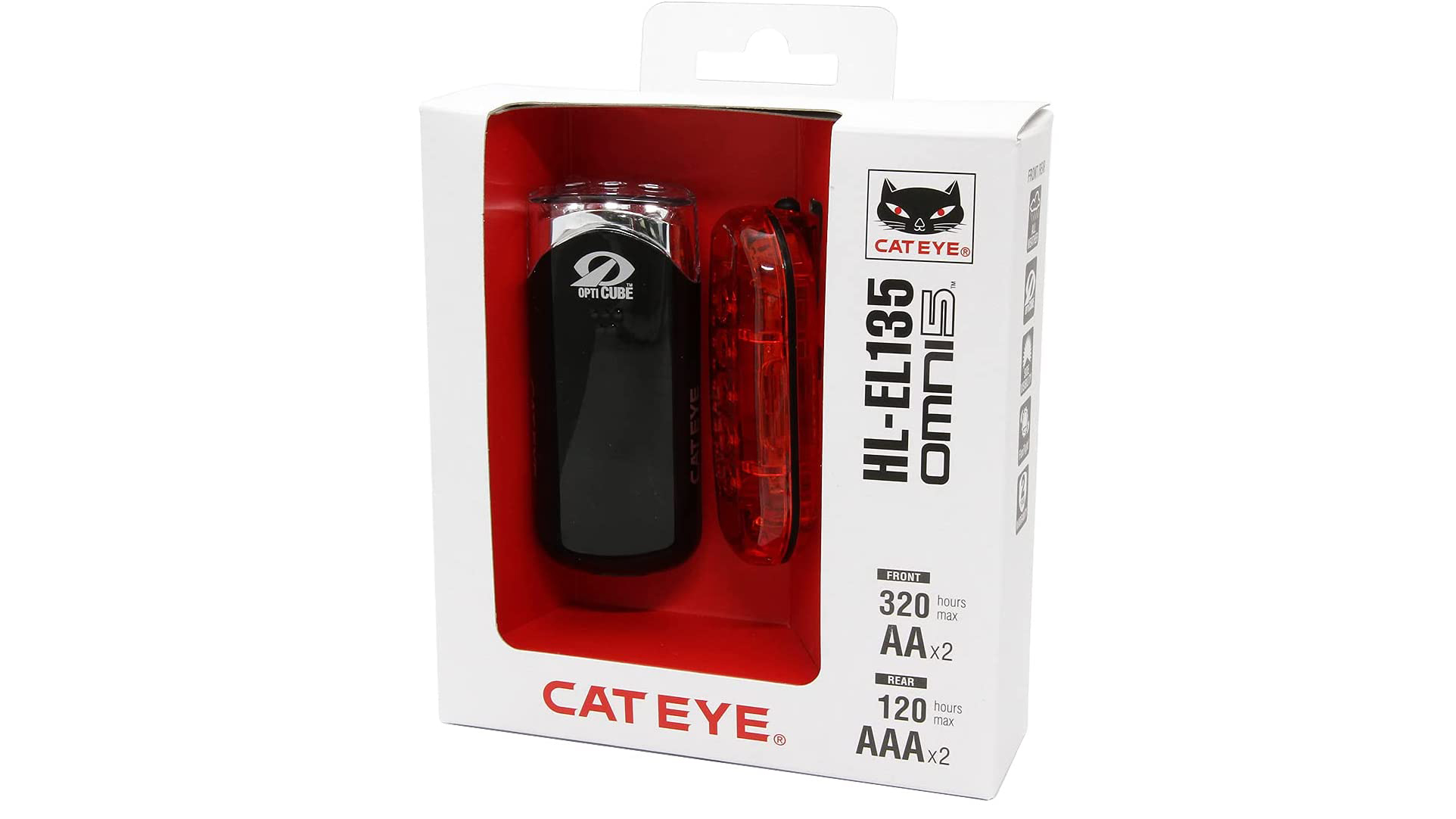 CatEye HL-EL135 и Omni 5 на белом фоне