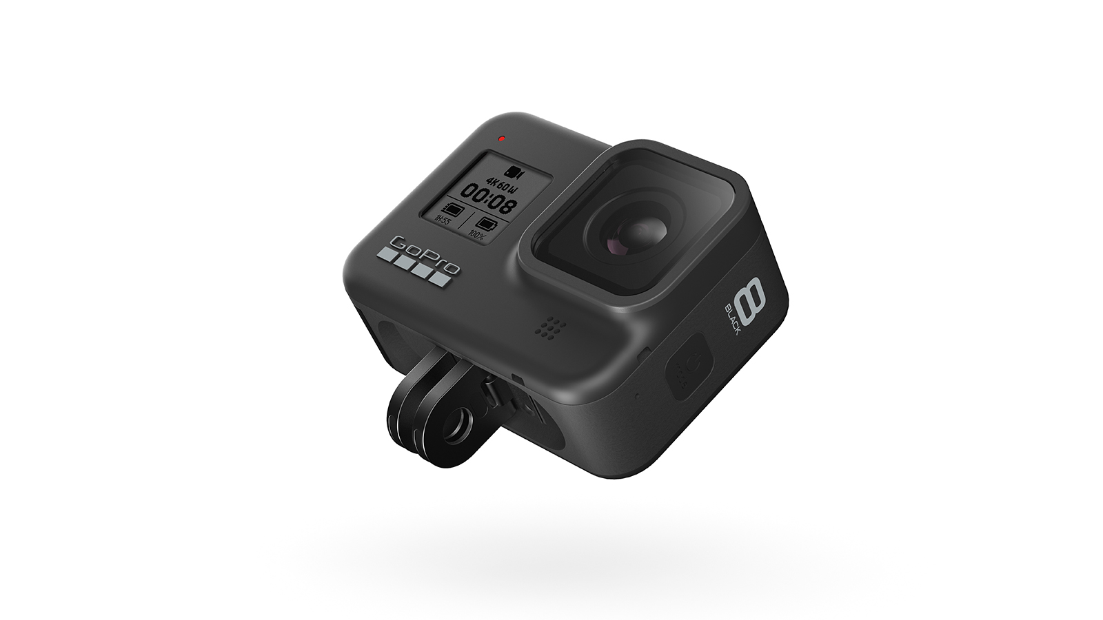 Экшн-камера GoPro Hero 8 Black с выдвинутыми складными креплениями для пальцев