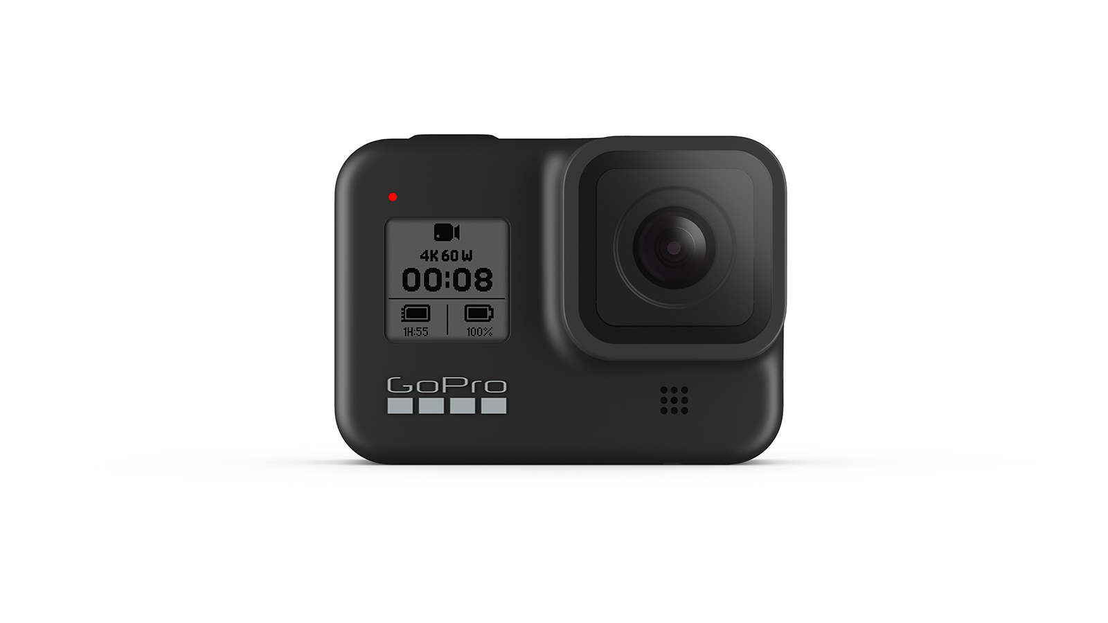 Экшн-камера GoPro Hero 8 Black сфотографирована в лоб и без модов